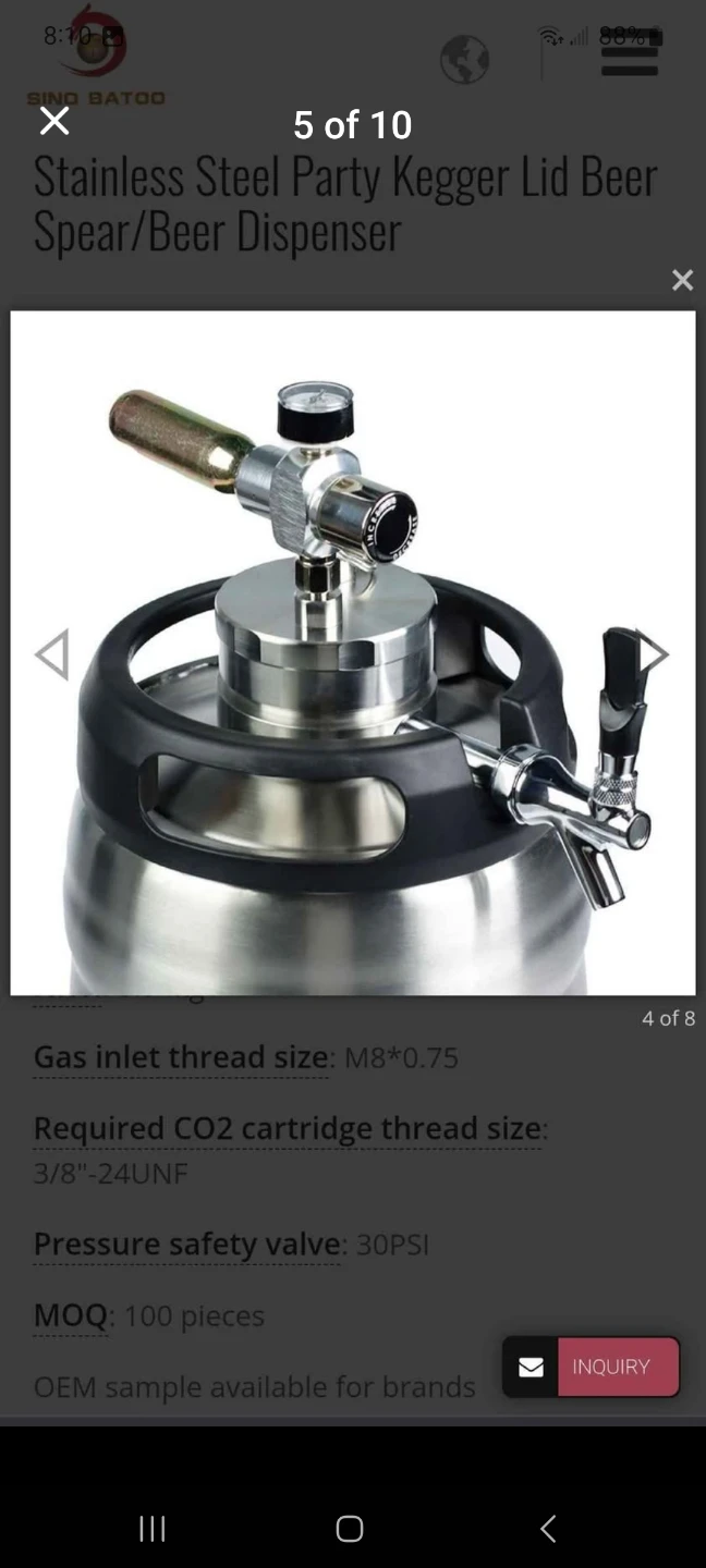 Party Kegger Stainless Steel Beer Dispenser - photo 2