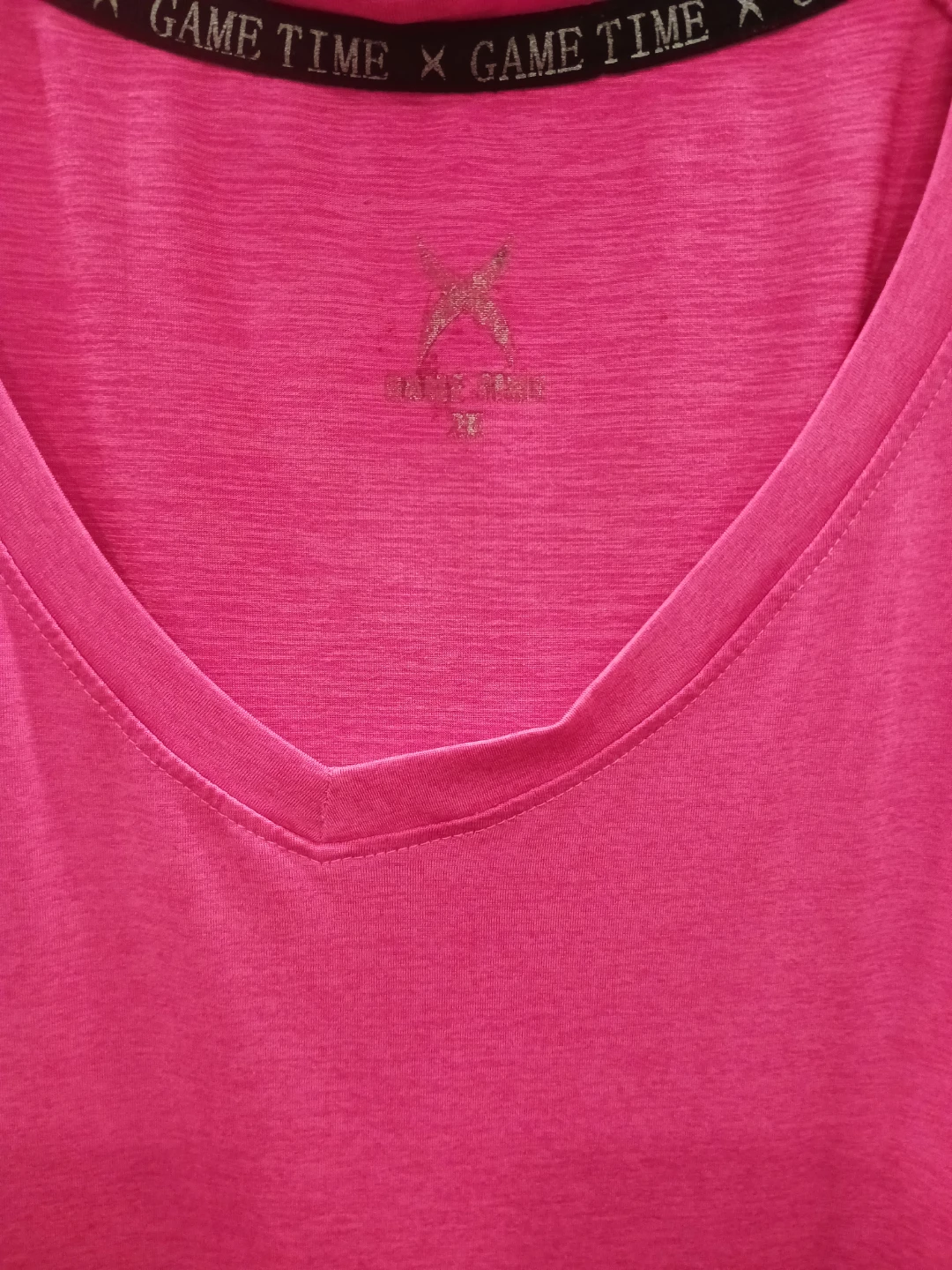 Game Time V-Neck Athletic Shirt Pink - photo 2