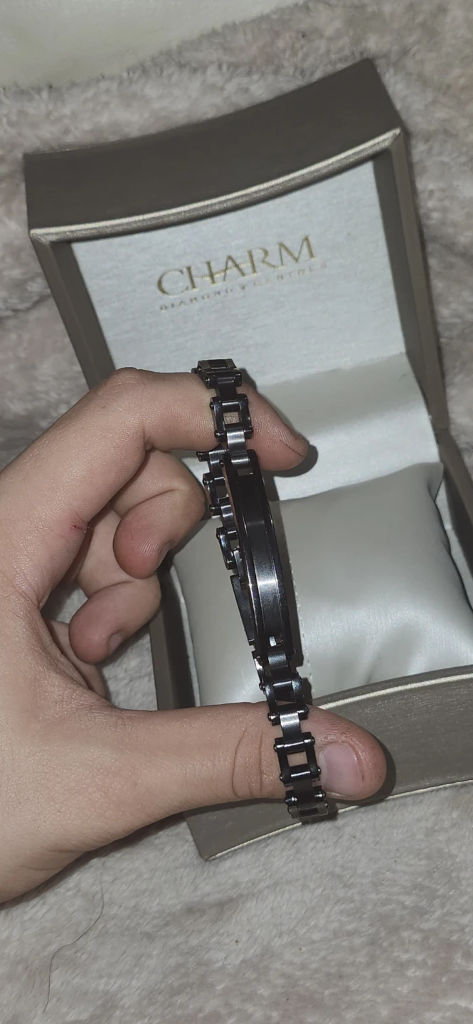 Charm Diamond Centres Stainless Steel Bracelet - photo 4