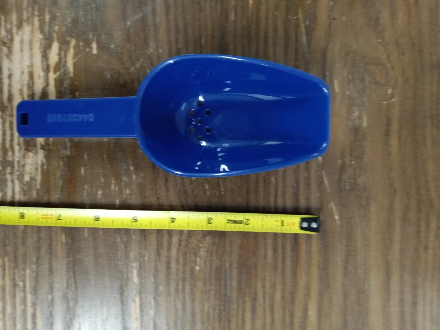 Blue Plastic Scoop with Holes