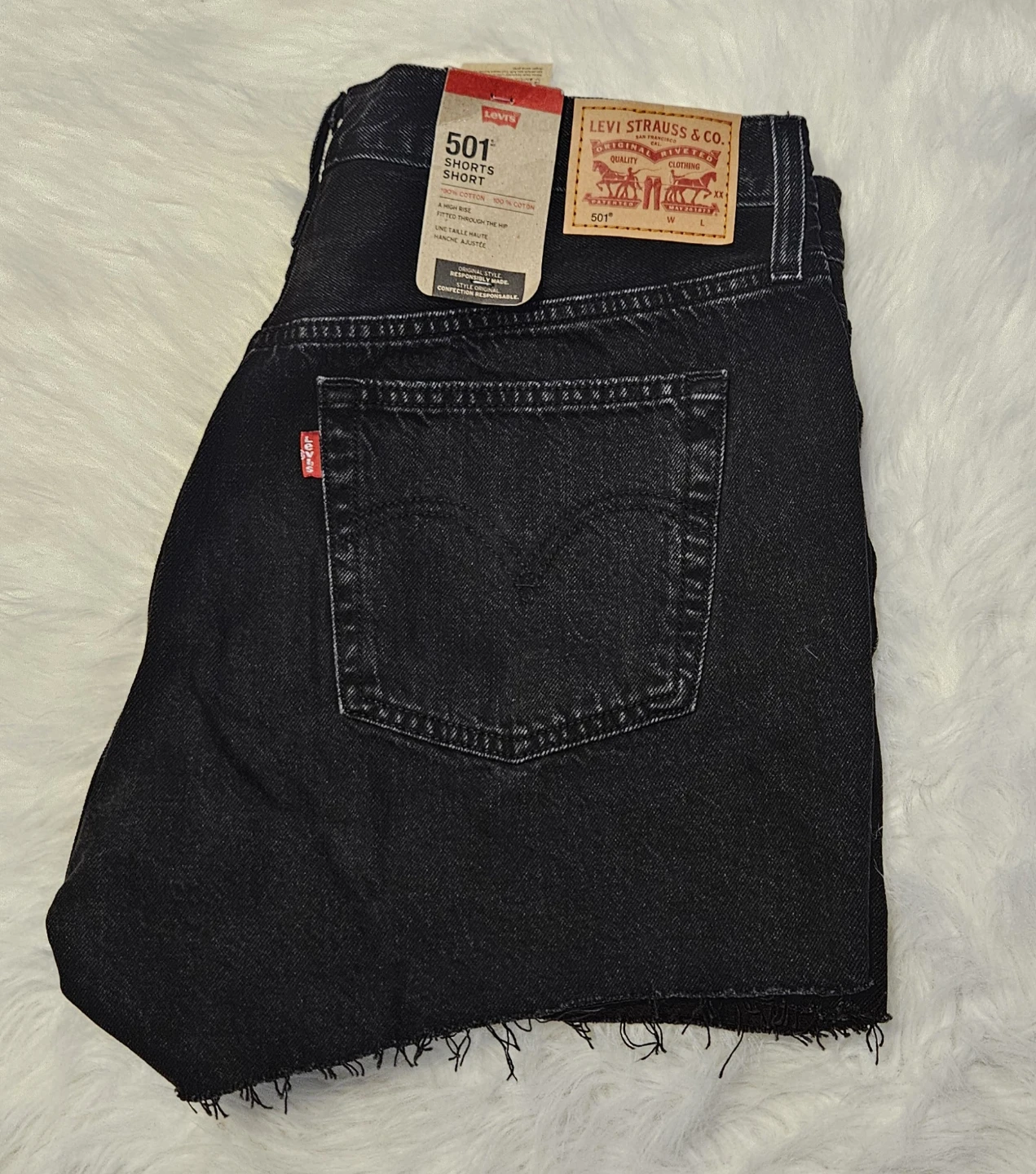 Levi's Women's 501 Black Denim Short Size 34
