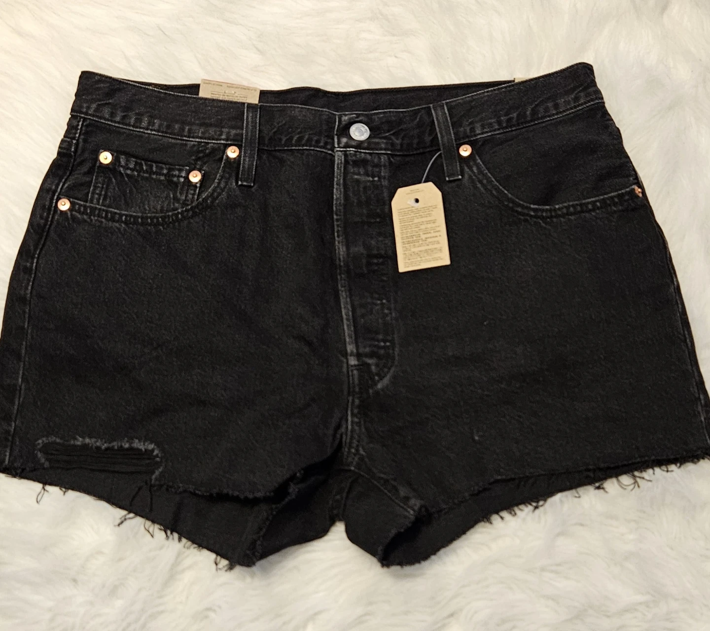 Levi's Women's 501 Black Denim Short Size 34 - photo 2