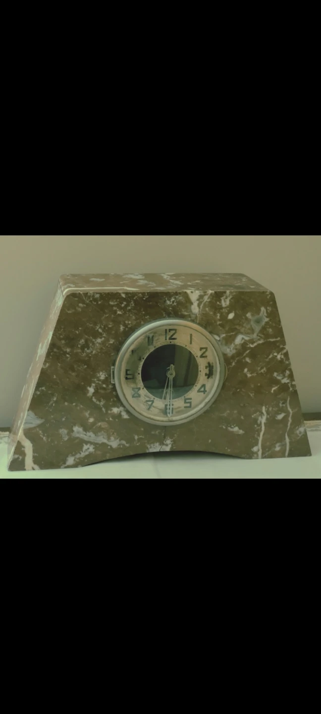 Marble Mantel Clock art deco