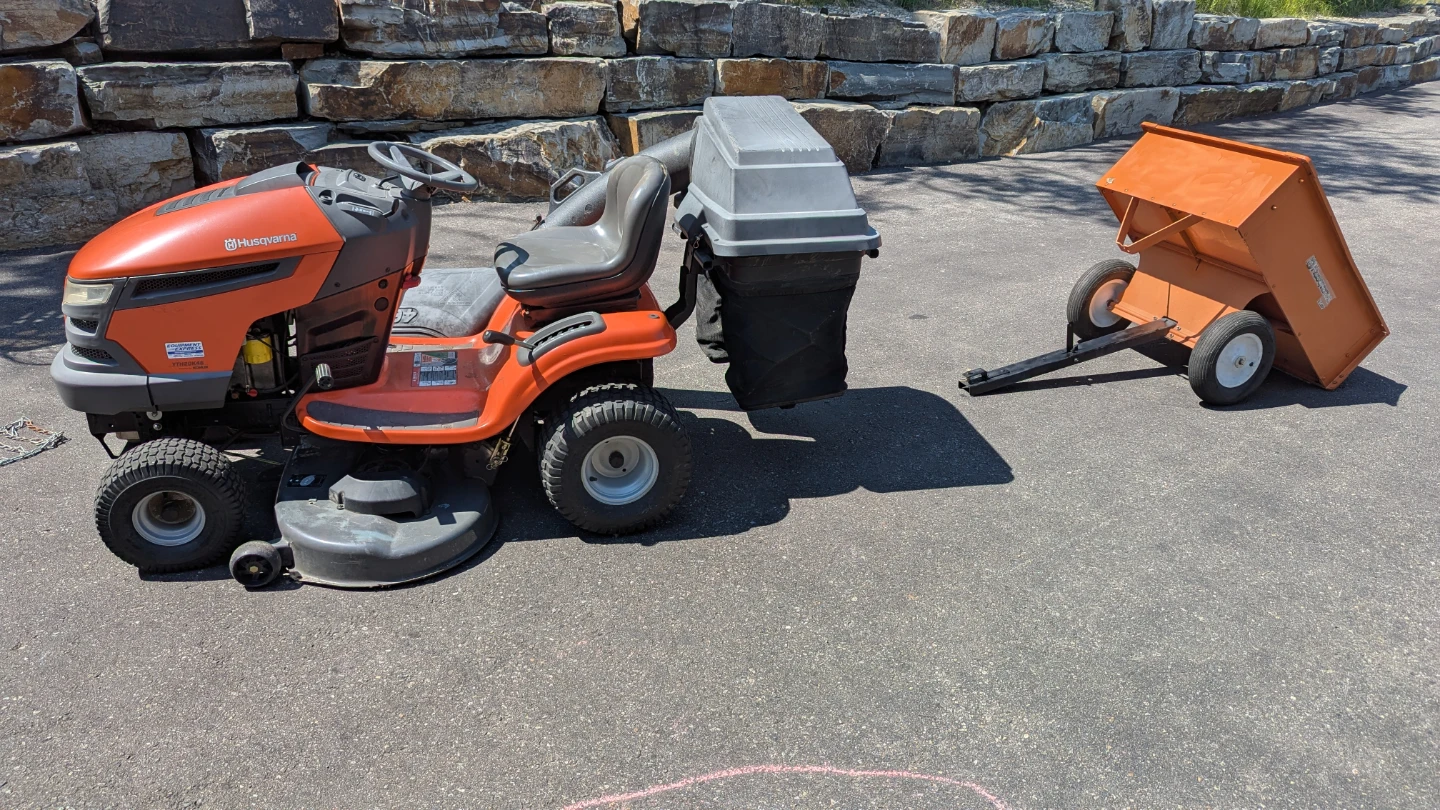 Husqvarna Riding Mower with Attachments - photo 5