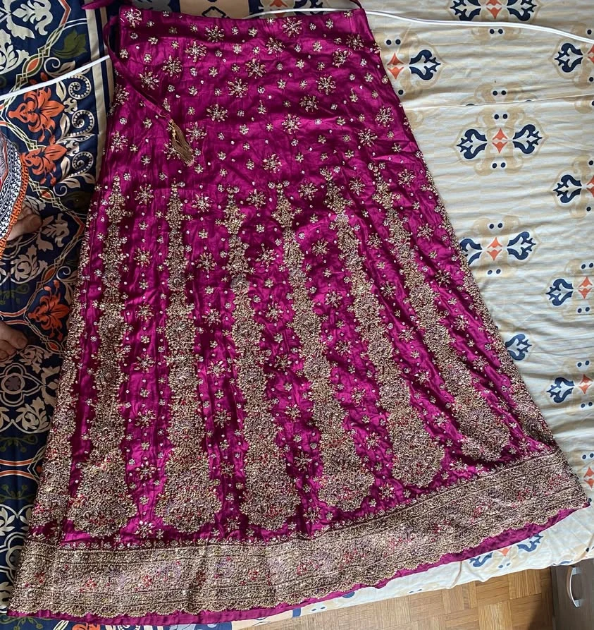 Embellished Magenta Lehenga and Dupatta Set - photo 3