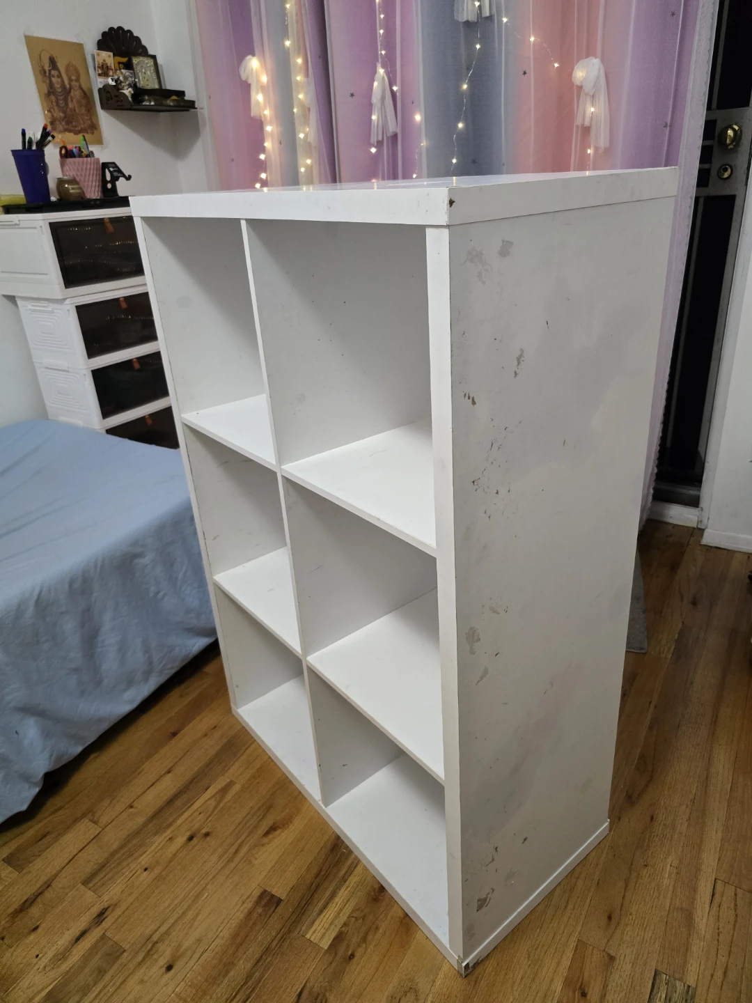 Ikea White 6-Cube Storage Shelf - photo 2