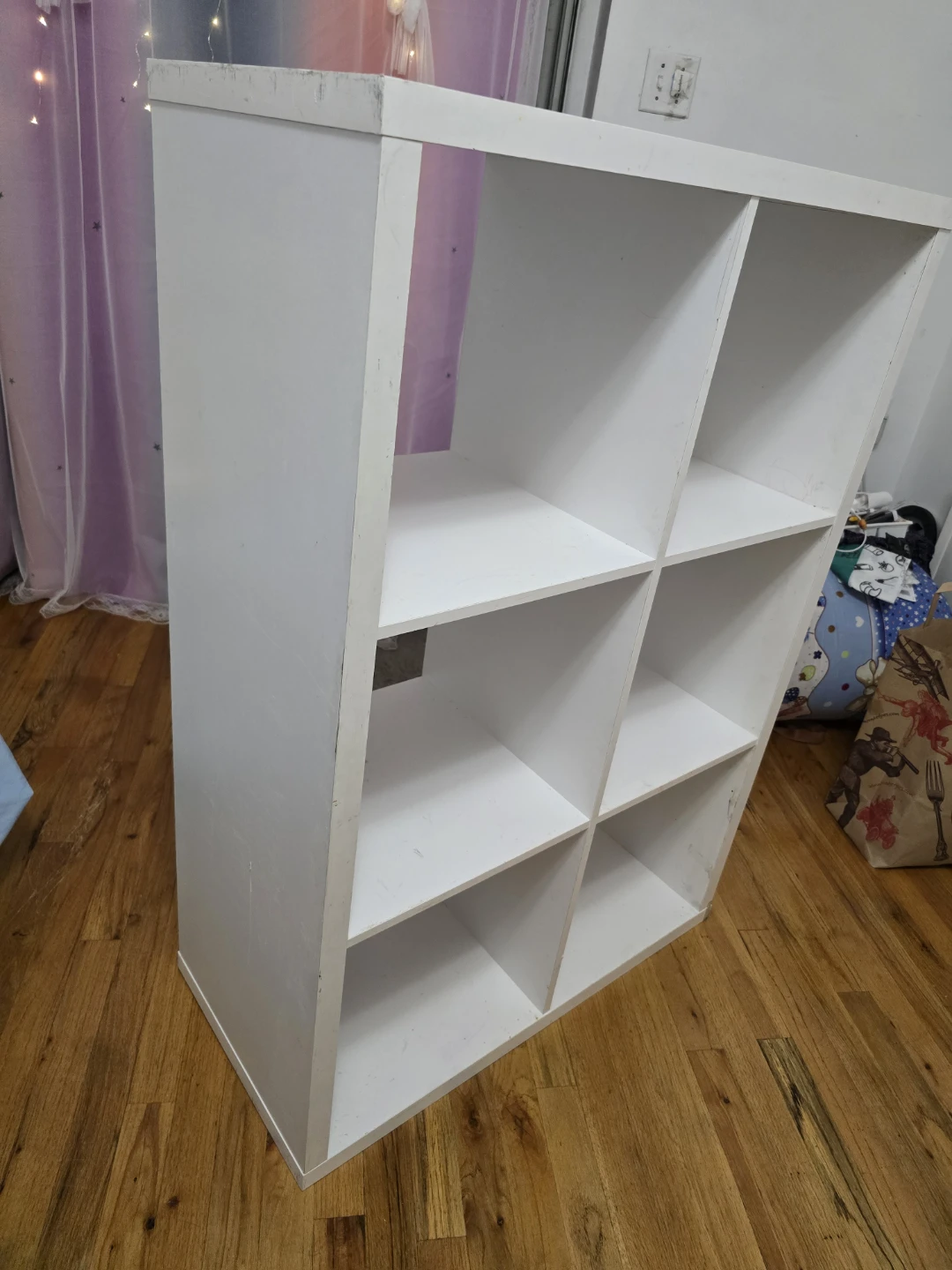 Ikea White 6-Cube Storage Shelf - photo 4