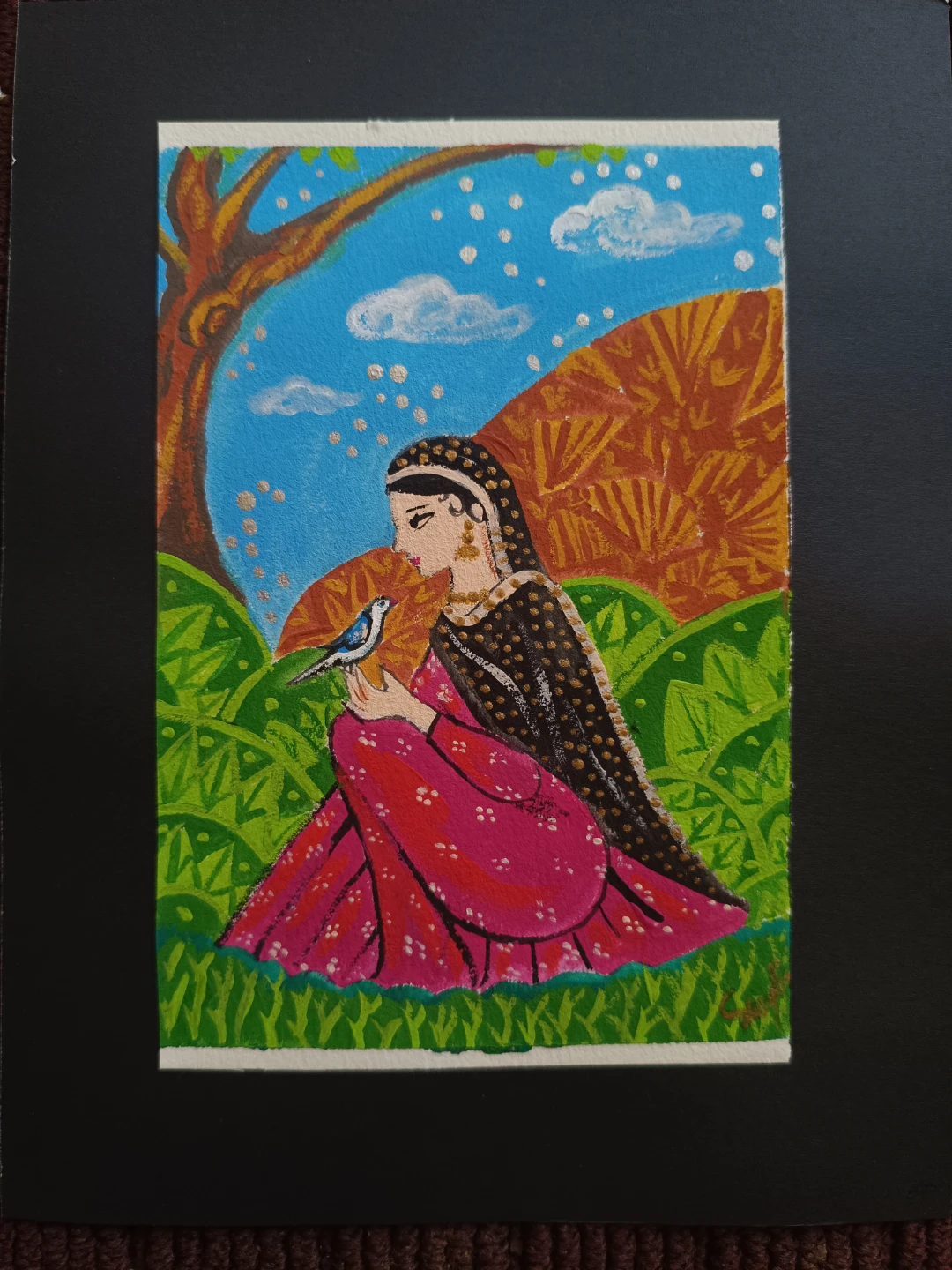 Hand Painted Moghal Miniature Cards