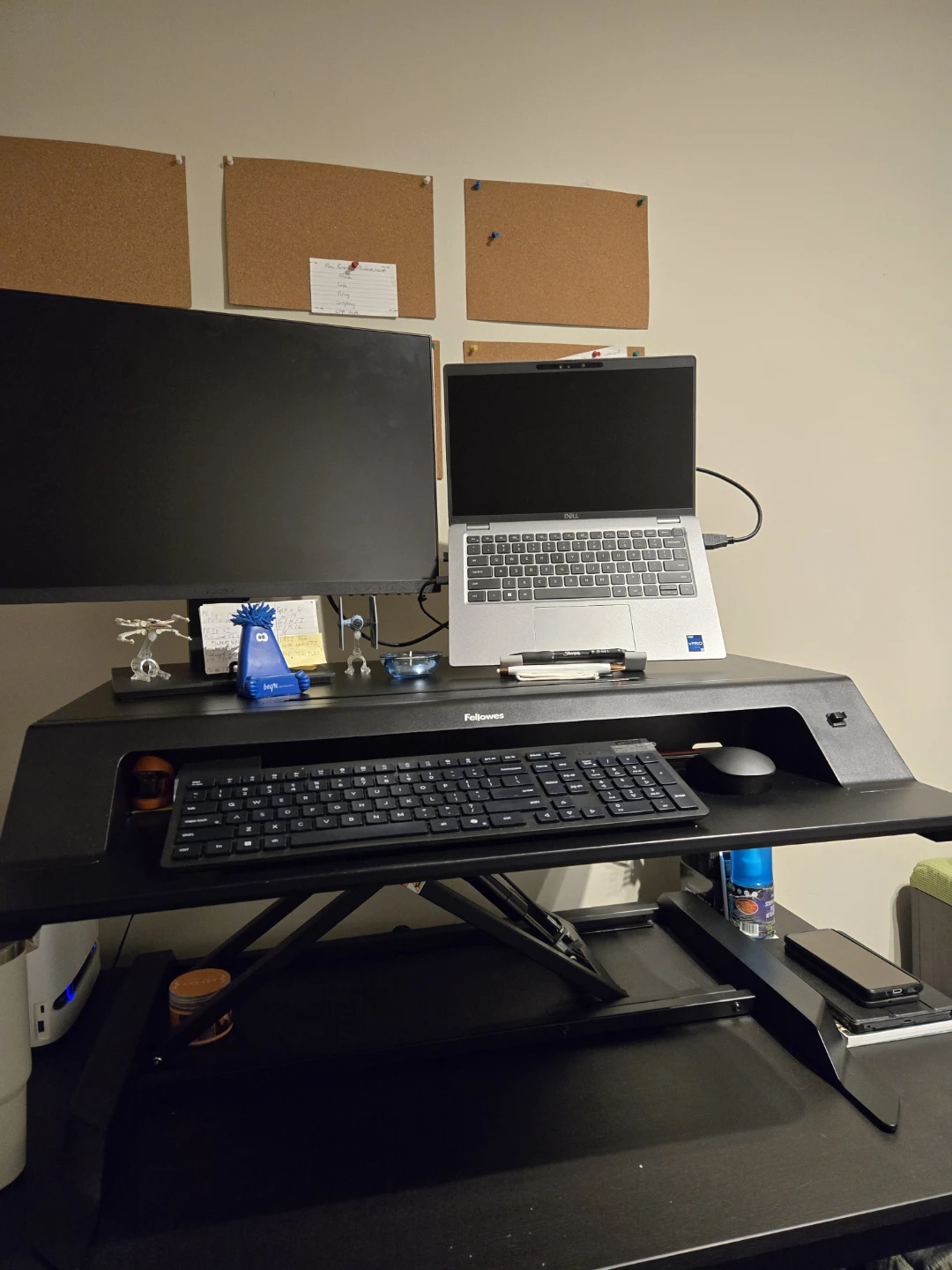 Fellowes Black Sit-Stand Desk Riser