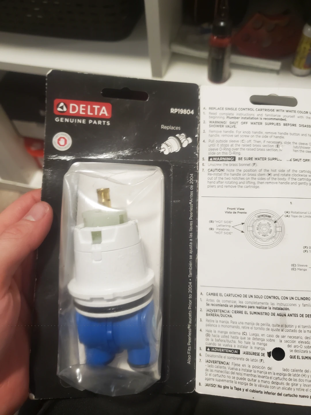 Delta RP19804 Cartridge for 1300 & 1400 Series Tub/Shower Valves