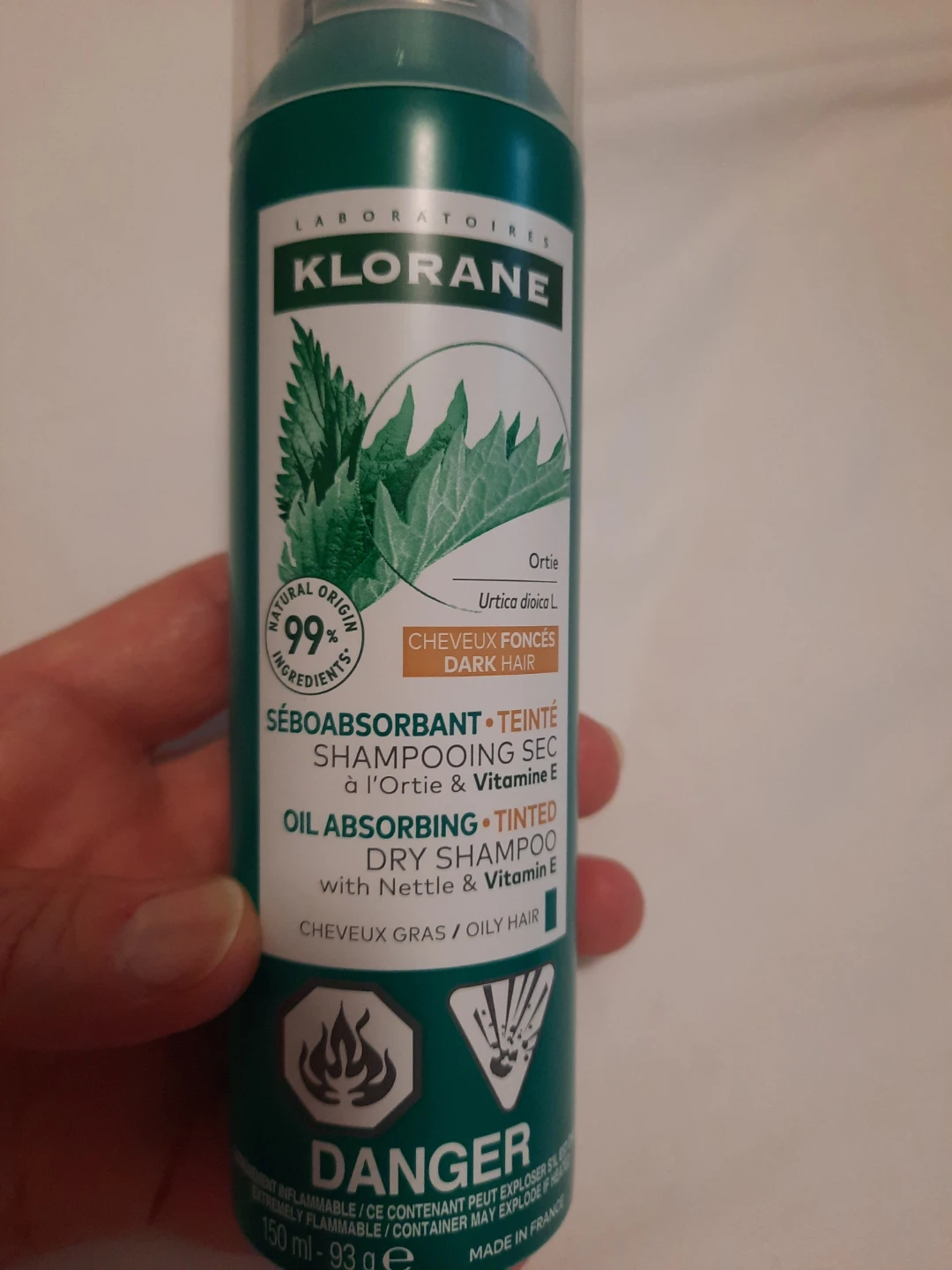 Klorane Oil Absorbing Tinted Dry Shampoo with Nettle & Vitamin E