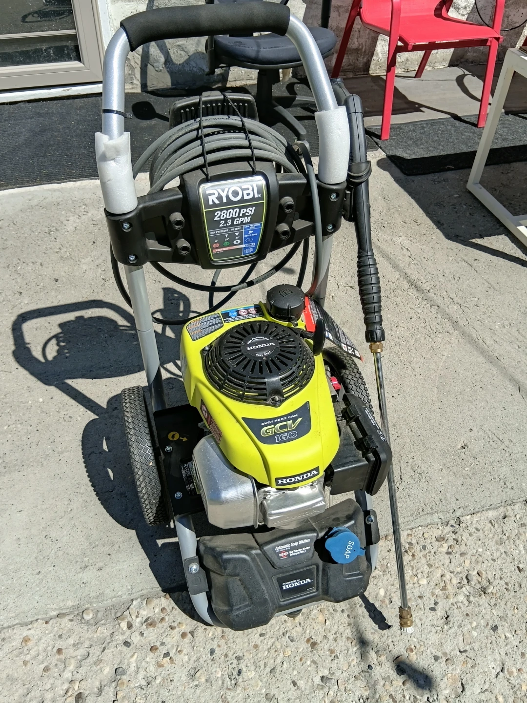 Ryobi 2800 PSI Pressure Washer with Honda GCV160 Engine