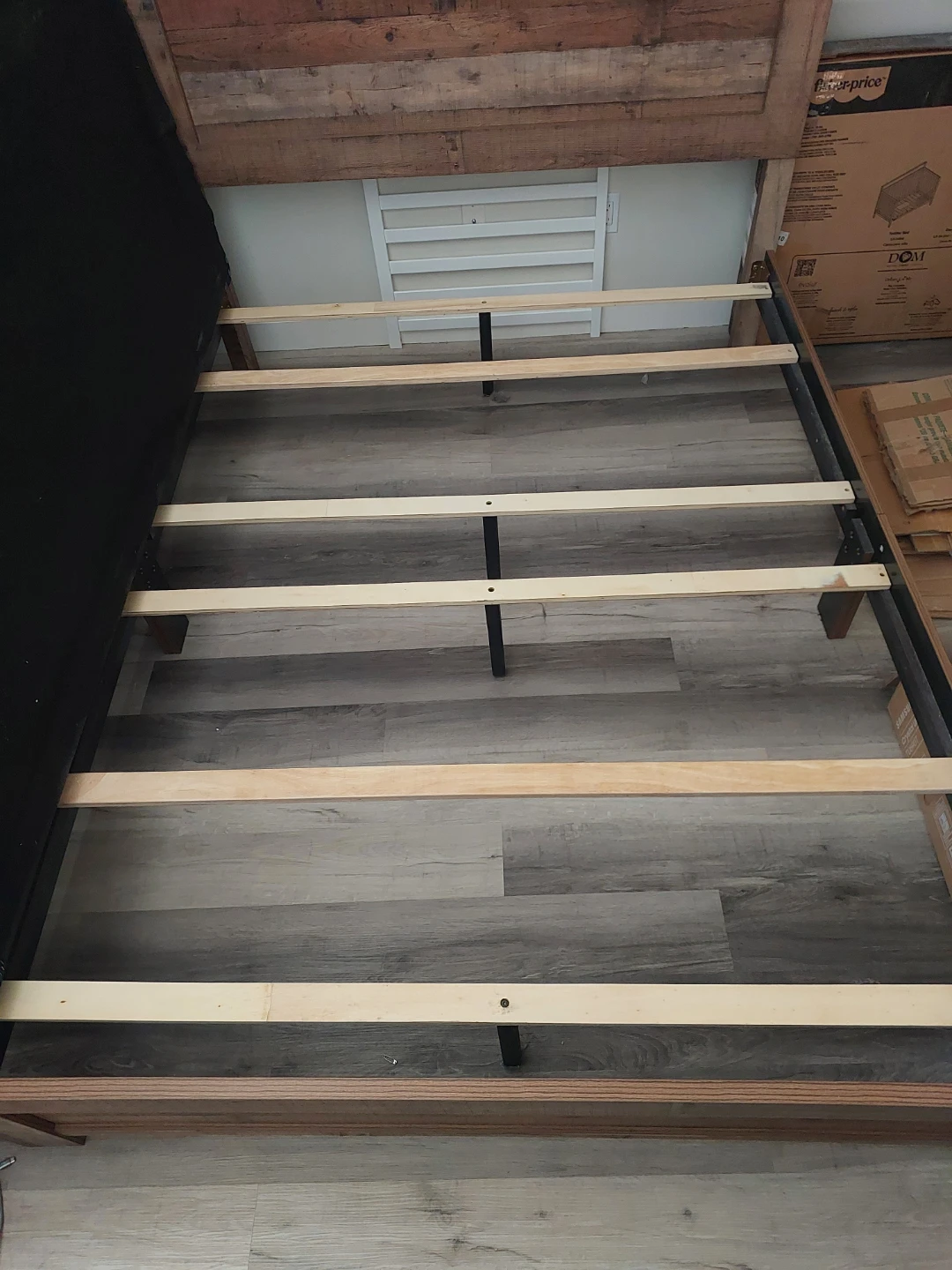 Wooden Headboard Bed Frame