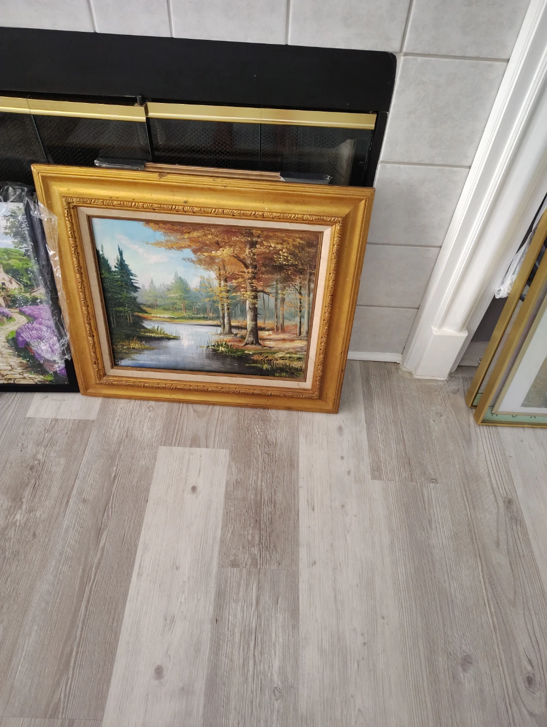 Framed Landscape Oil Painting