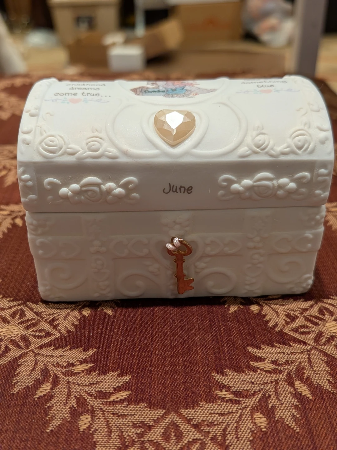 Vintage Precious Moments June Pearl Hopechest