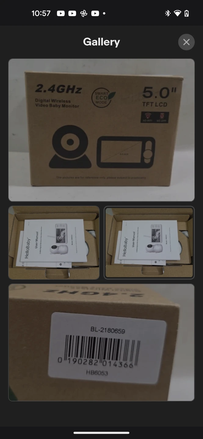 HelloBaby 5" Digital Wireless Video Baby Monitor
