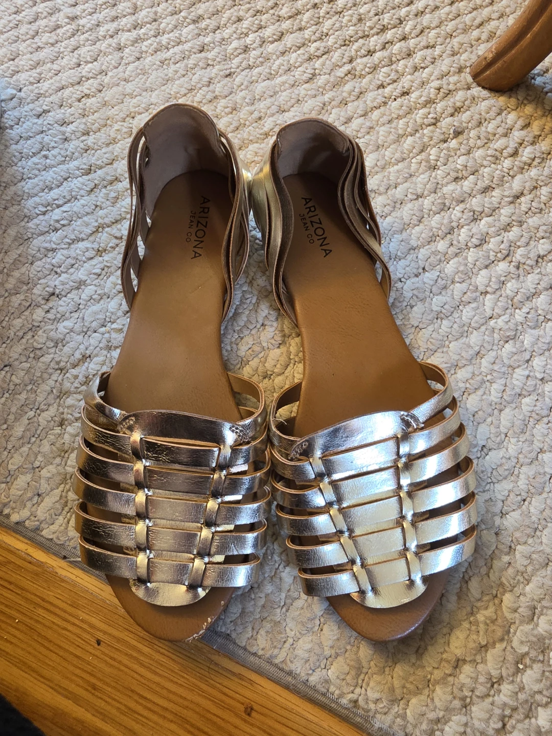 Arizona Jean Co. Gold Strappy Flat Sandals