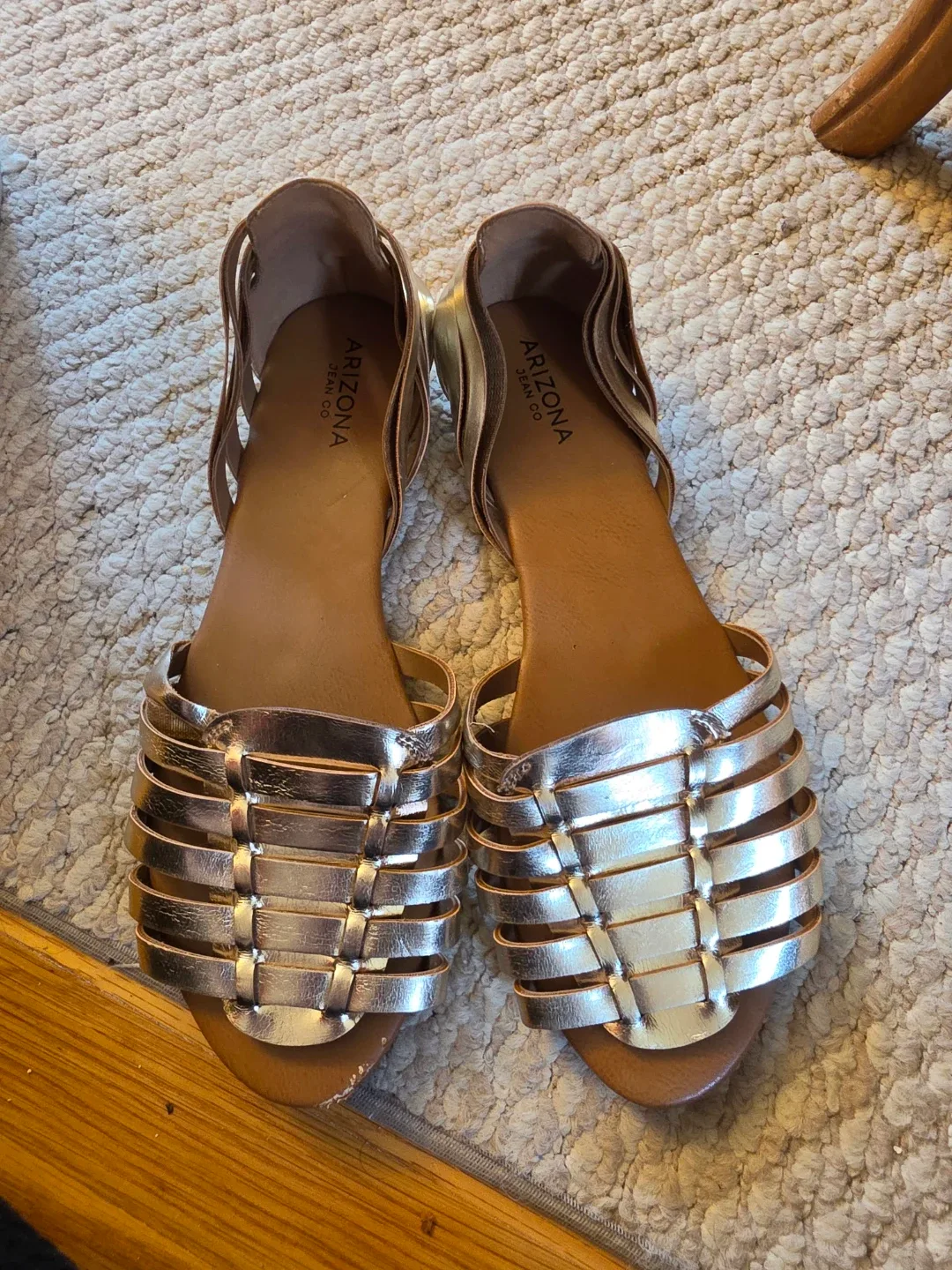 Arizona Jean Co. Gold Strappy Flat Sandals