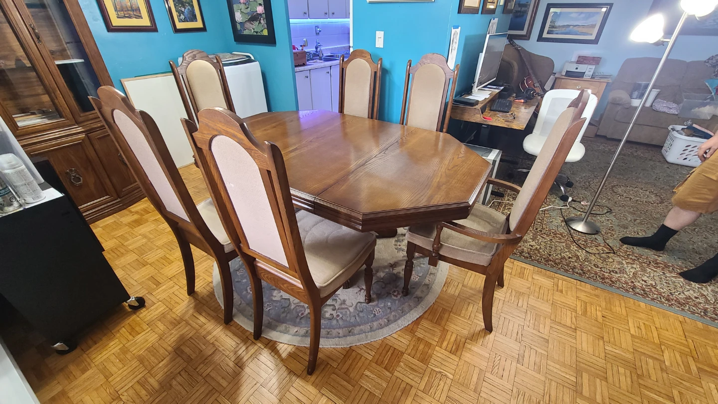 Wooden Dining Table and Chairs Set