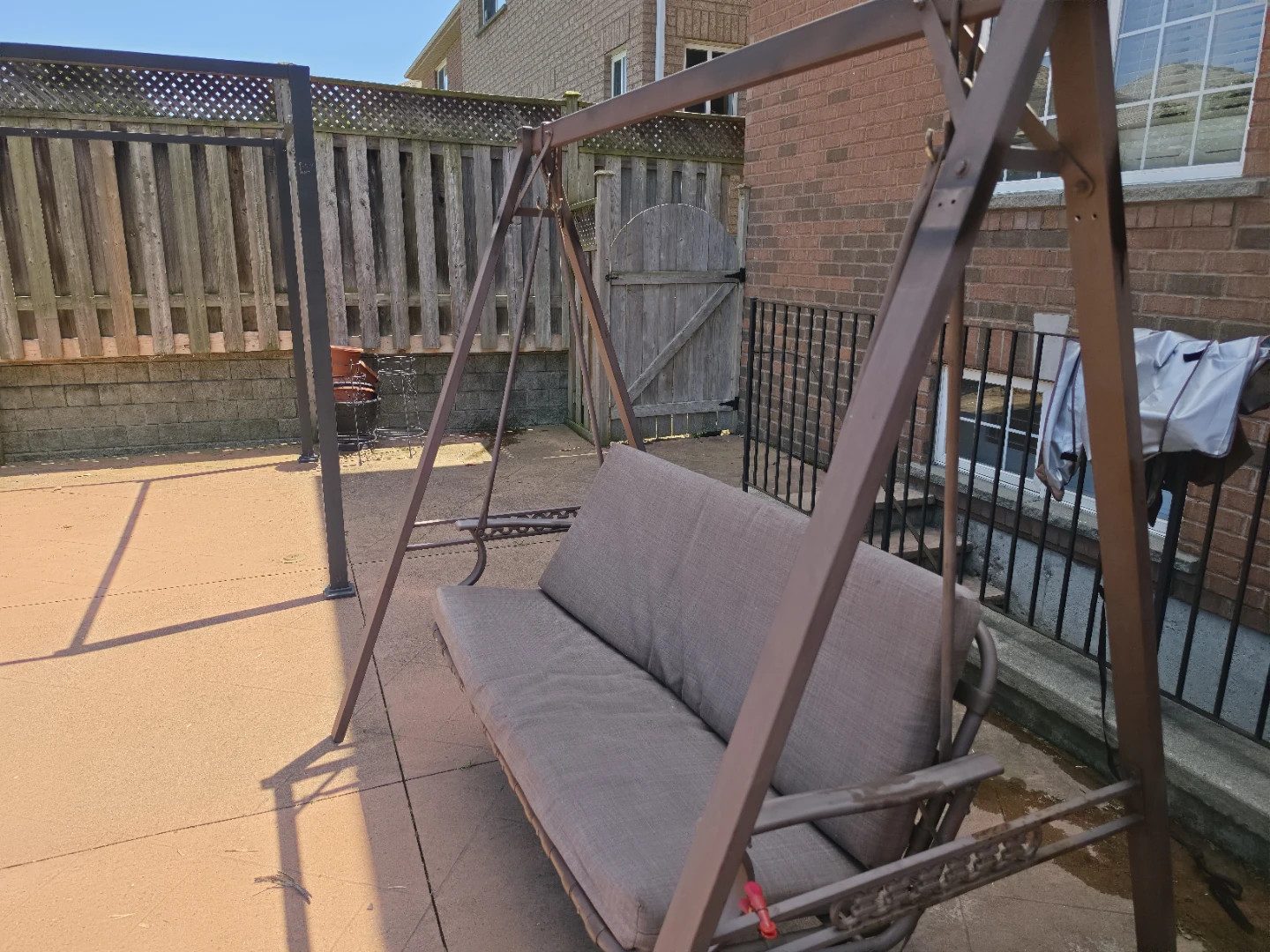 3 person Patio Swing as is no canopy