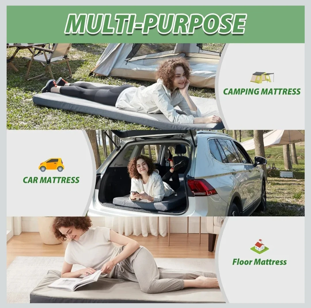 Bedfolks Roll Up Memory Foam Camping Mattress ... - photo 2