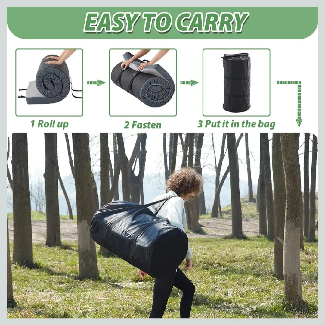 Bedfolks Roll Up Memory Foam Camping Mattress ... - photo 3