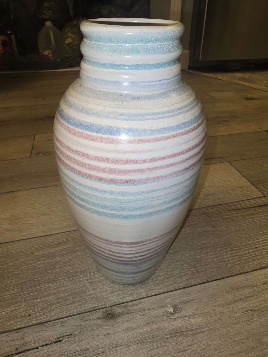 Decorative Striped Ceramic Vase