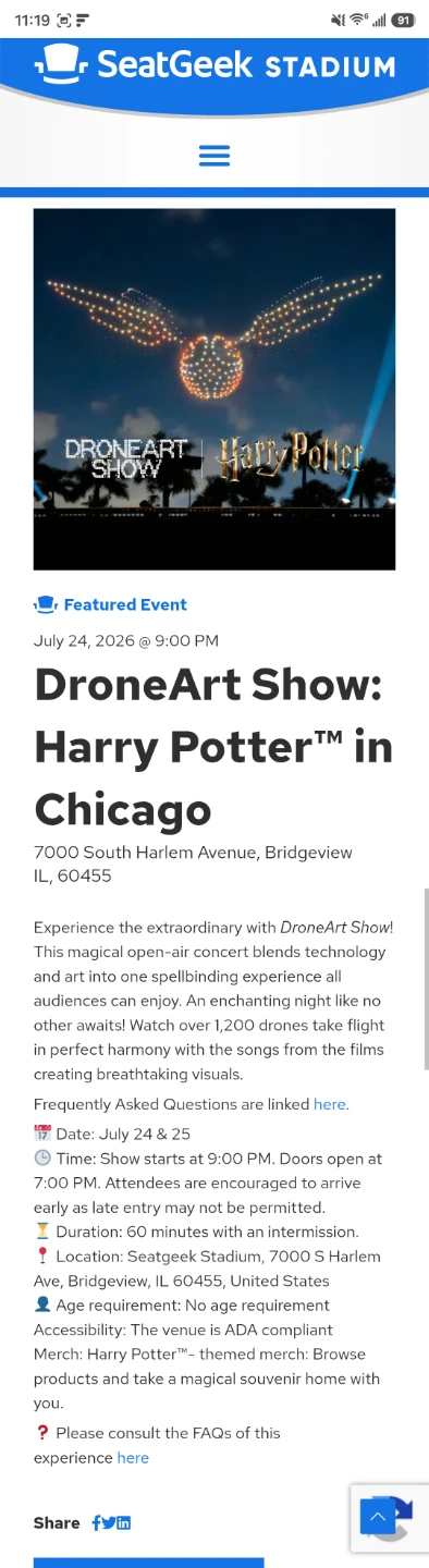 DroneArt Show: Harry Potter in Chicago JULY 25 - photo 2