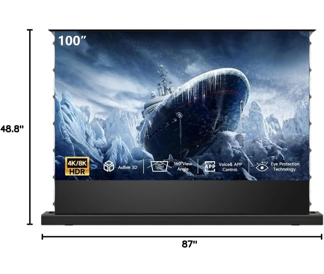 100" ALR Floor Rising Projector Screen