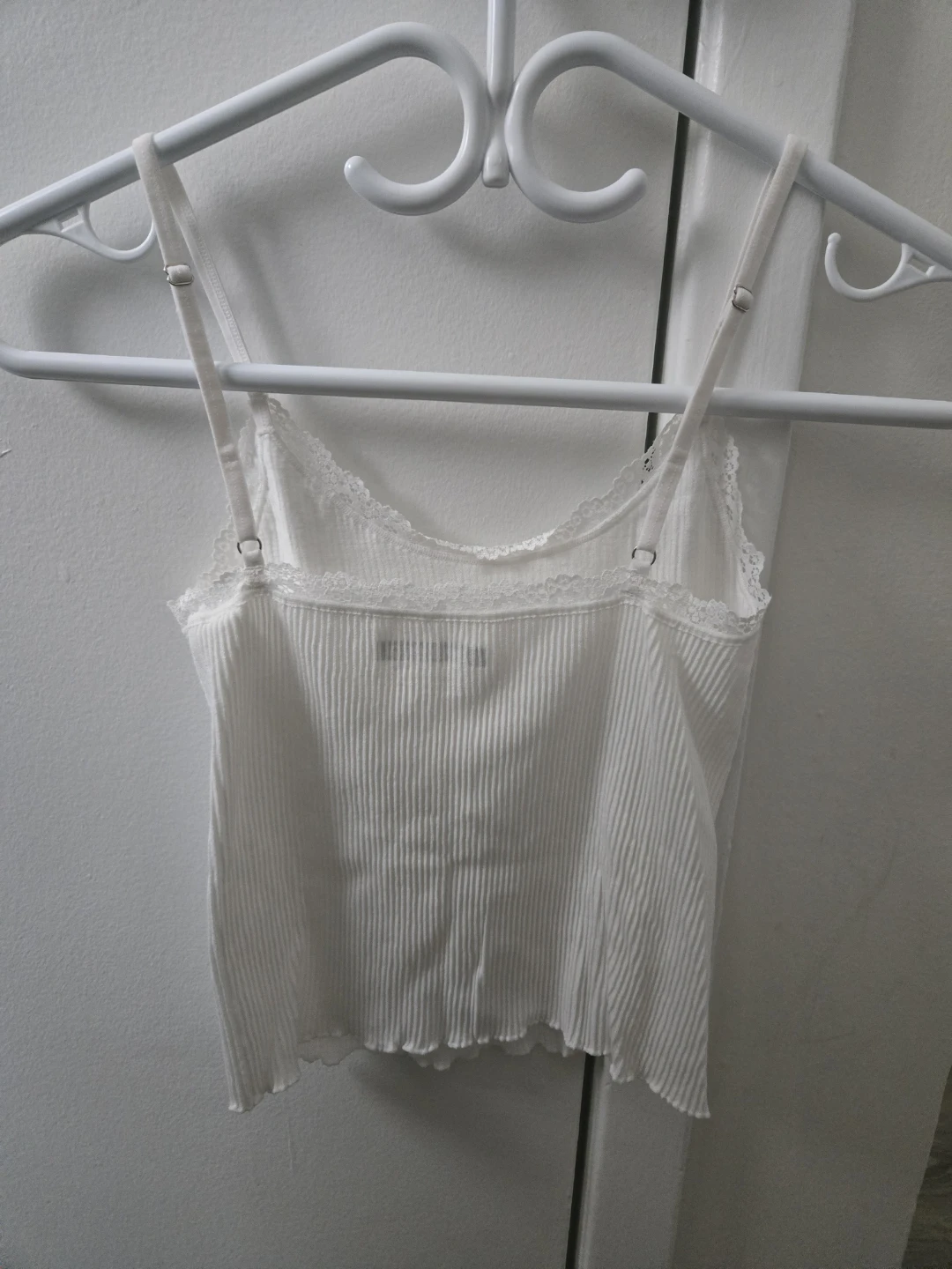 White Lace Trim Camisole Top - photo 2