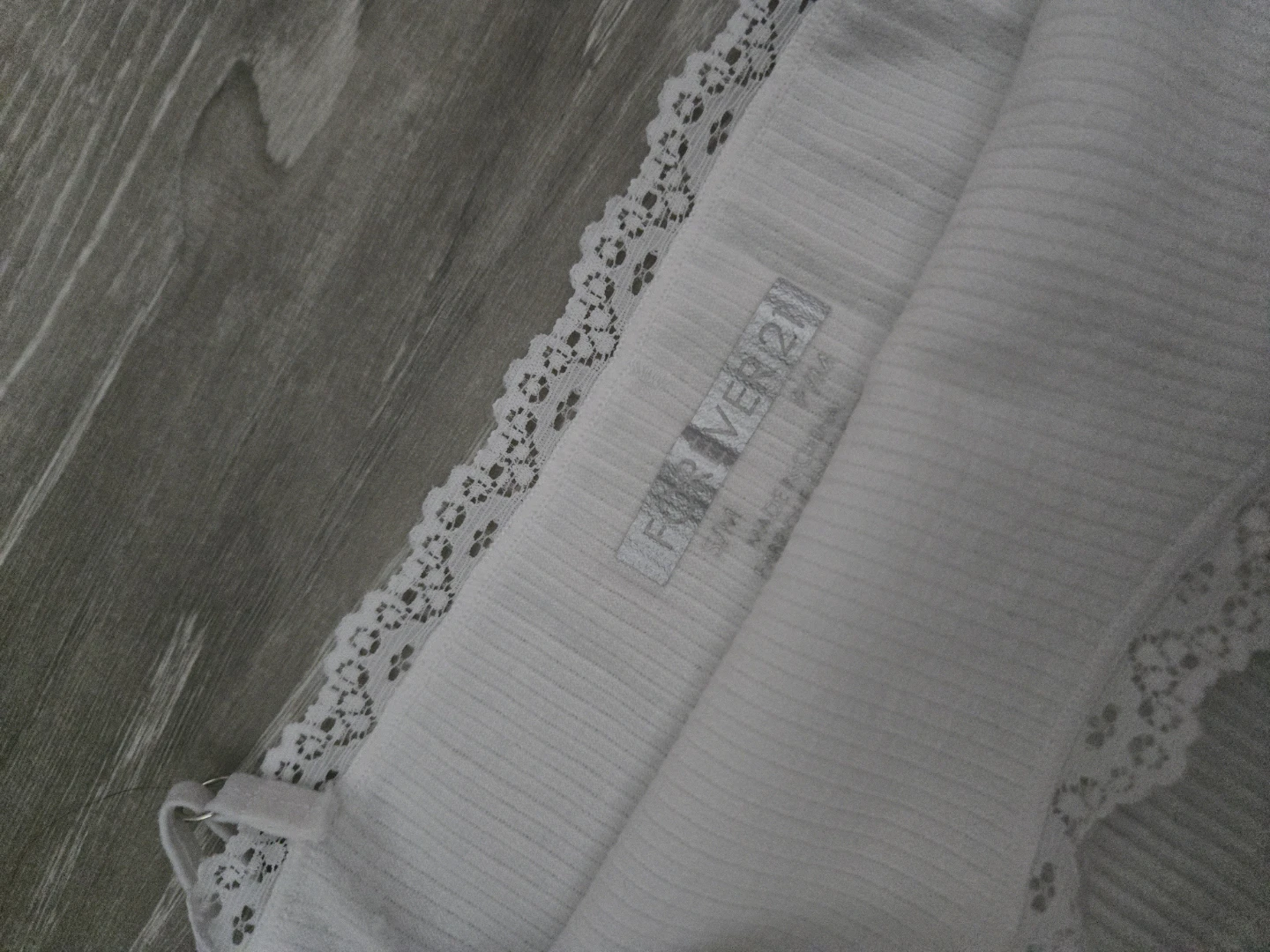 White Lace Trim Camisole Top - photo 3