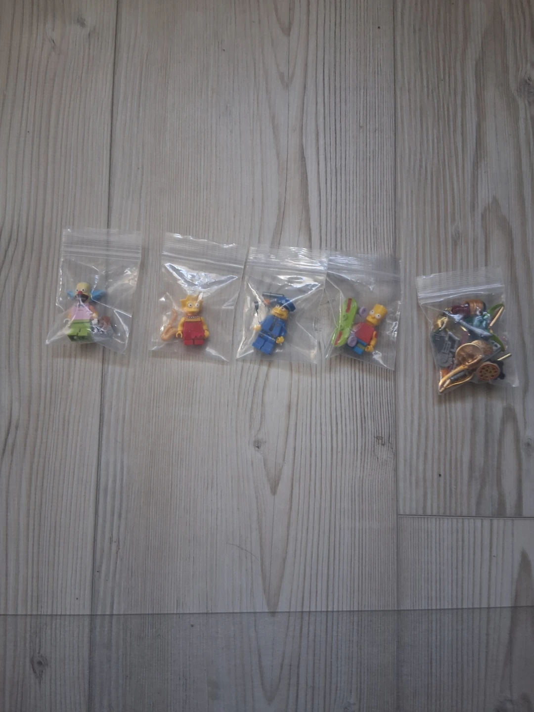 Simpsons Lego characters and  accessories bag charge of 30$