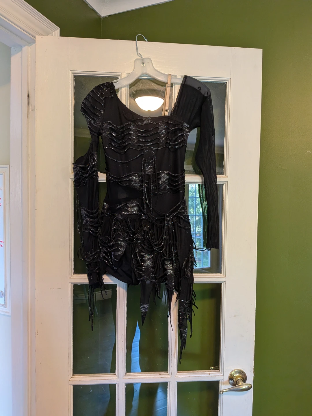 Black sparkley dance Costume Size small - photo 2