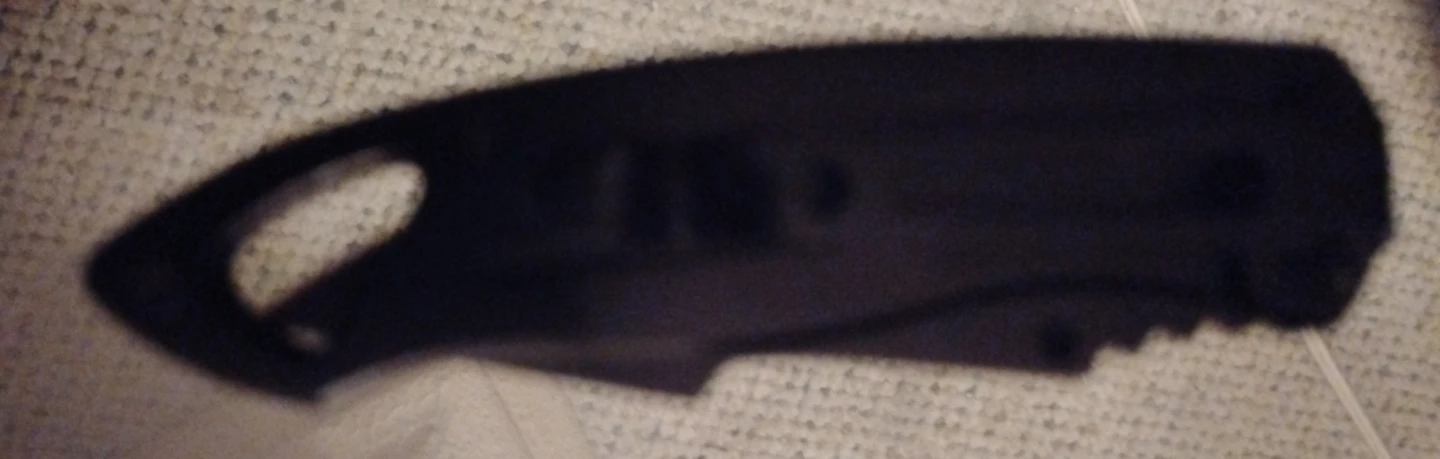 Black Folding Knife with Serrated Edge - photo 2