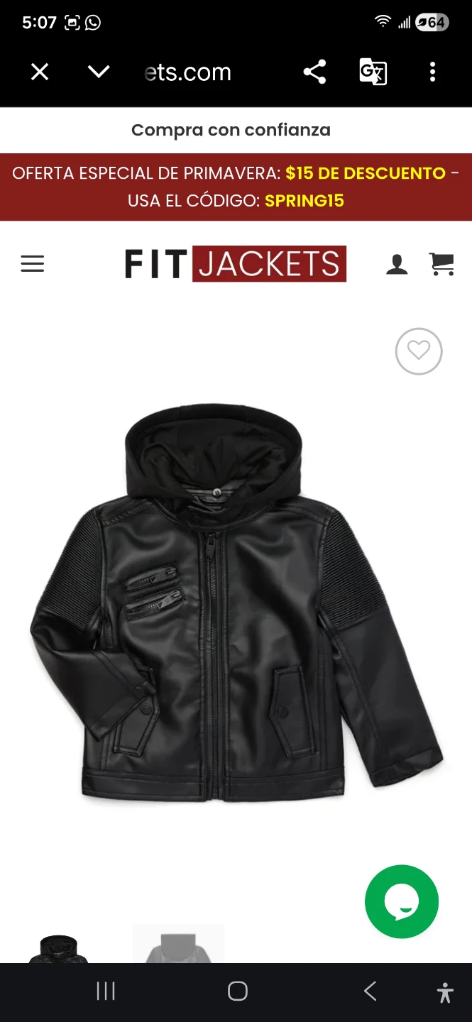 Urban Republic Boys Faux Leather Jacket with Hood Black