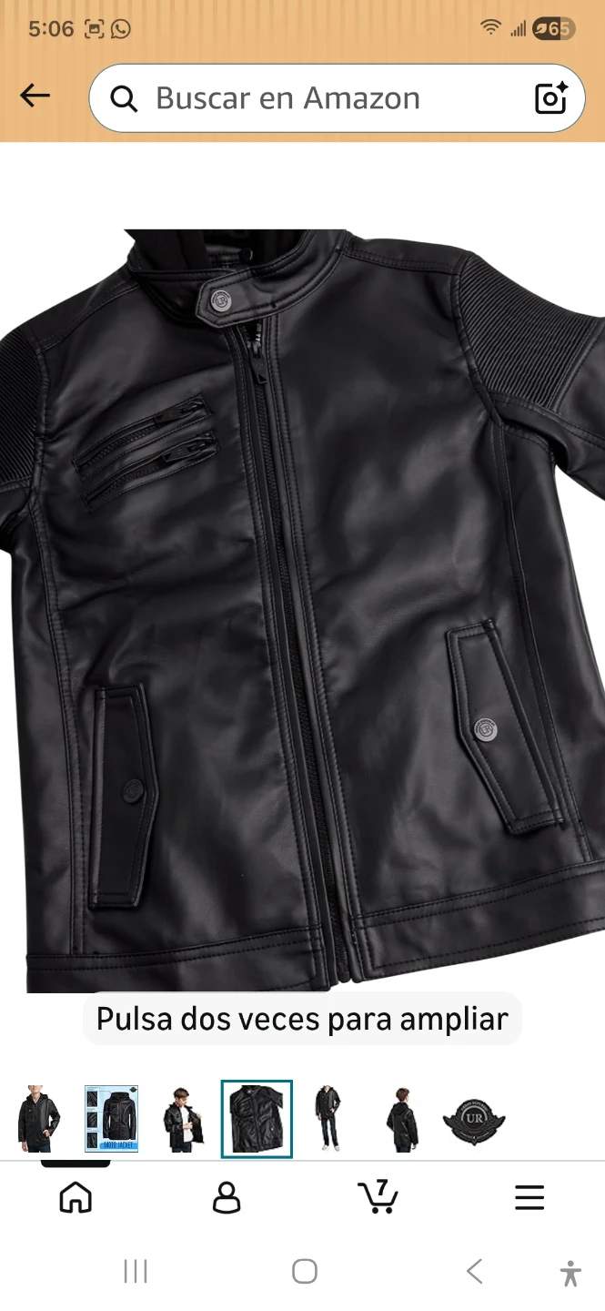 Urban Republic Boys Faux Leather Jacket with Hood Black - photo 2
