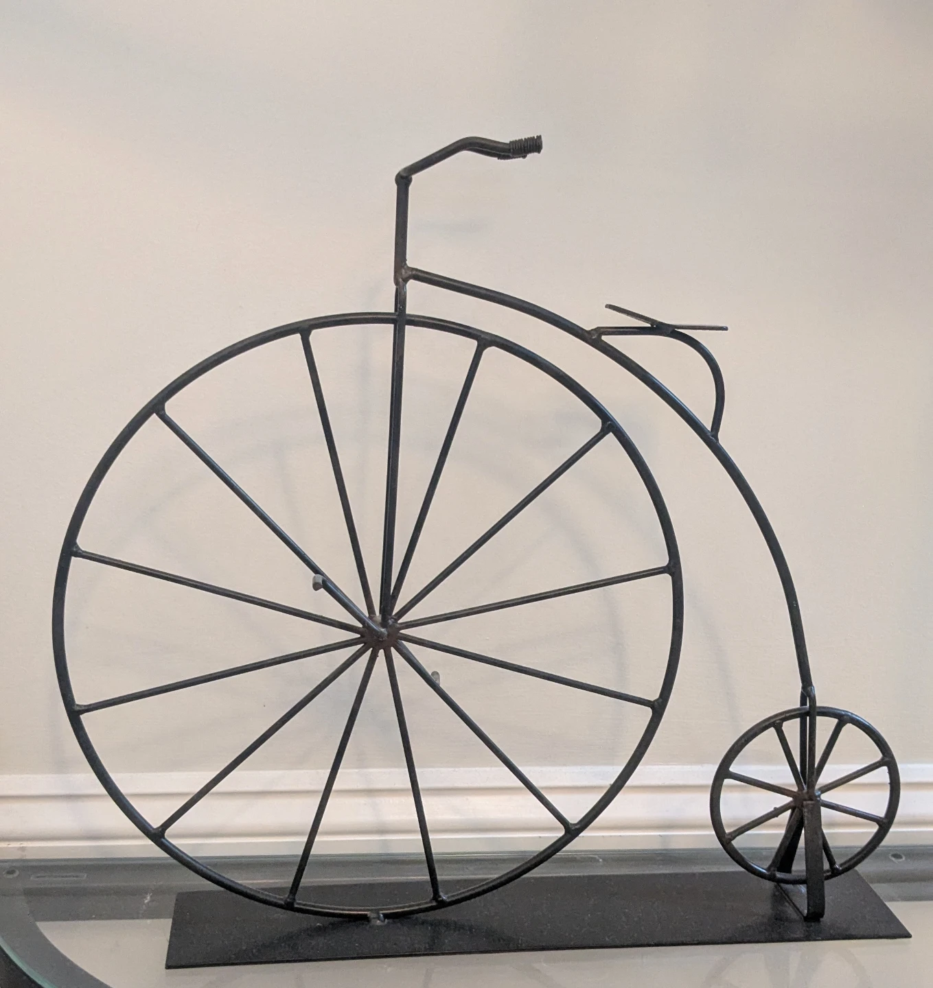 Black Metal Penny Farthing Bicycle Decor