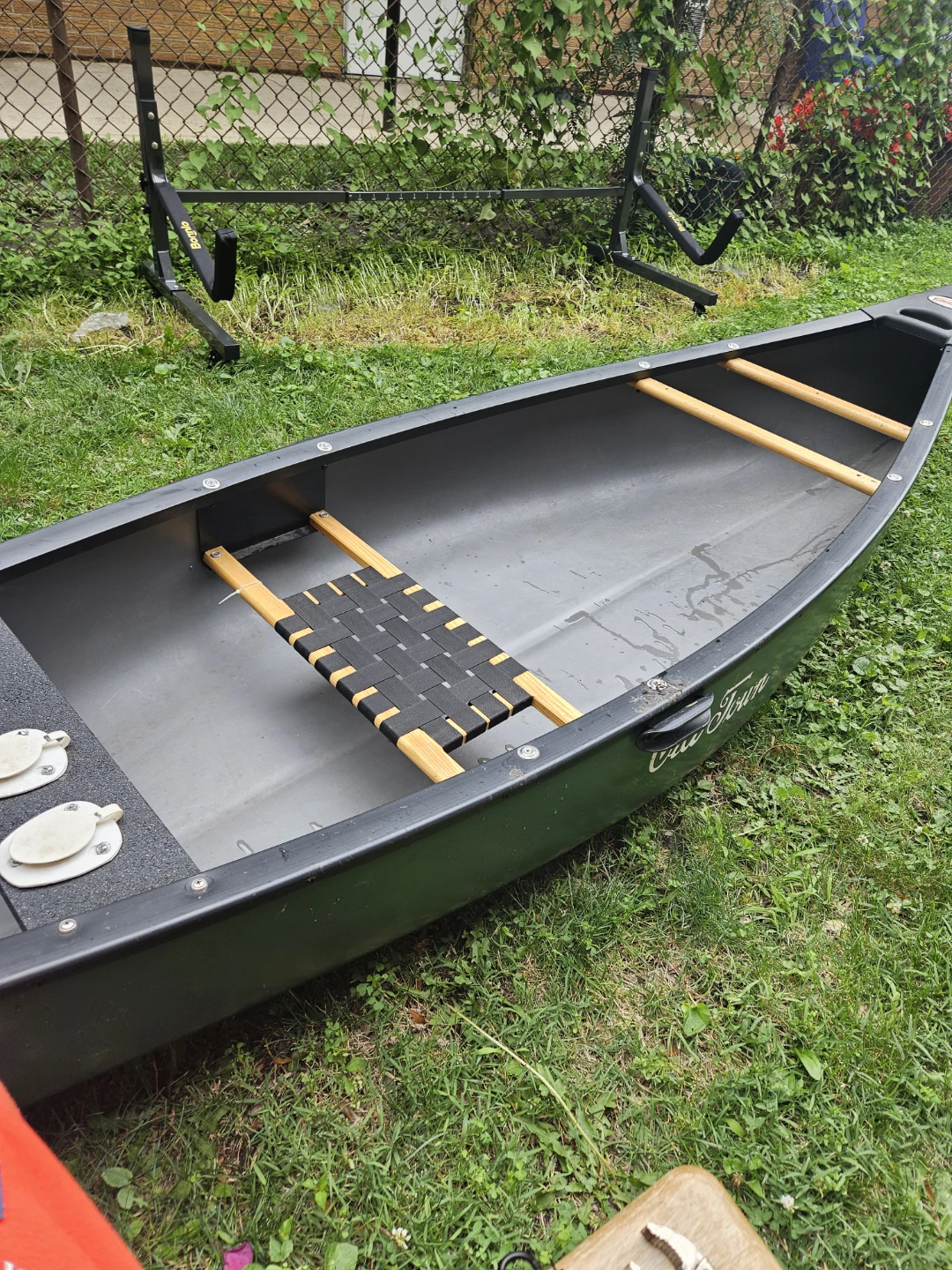 Old Town Canoe 119, Bonnlo canoe rack and Kayak paddle.