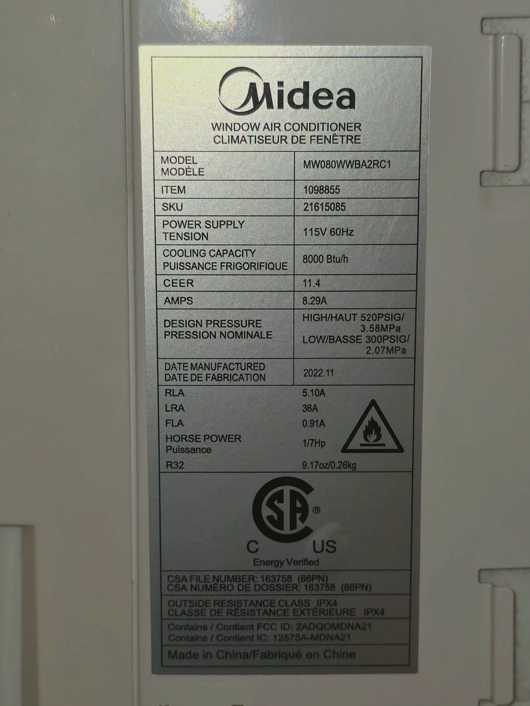 Midea Window Air Conditioner AC - photo 3