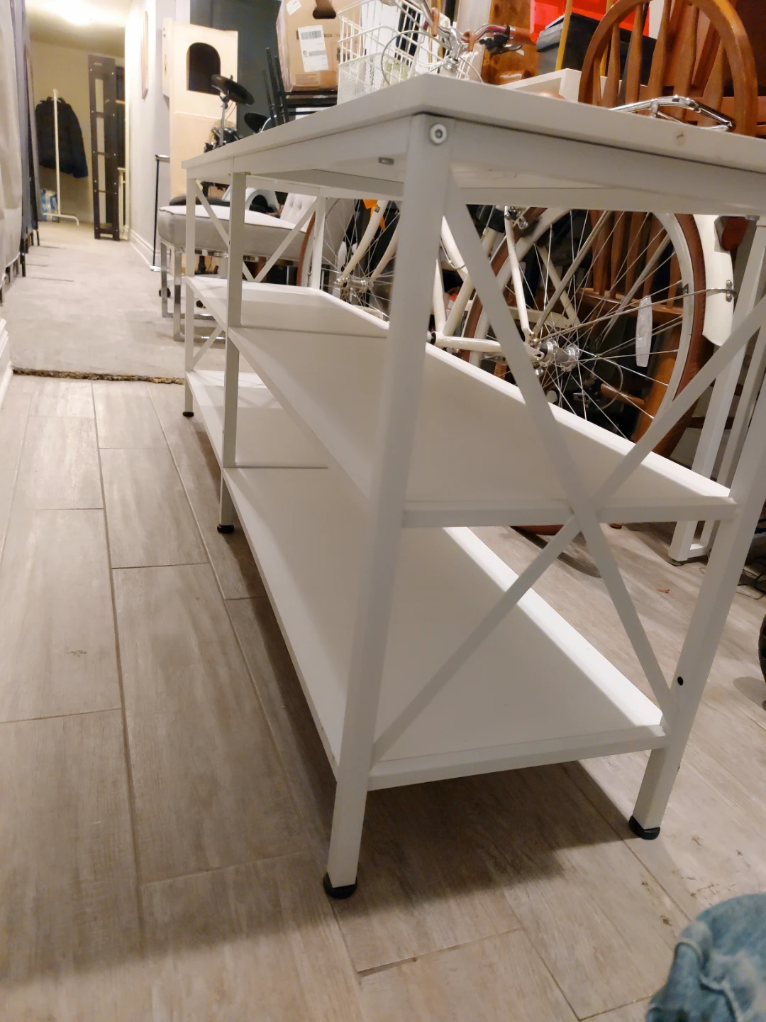 White 3-Tier Shelf Unit - photo 5