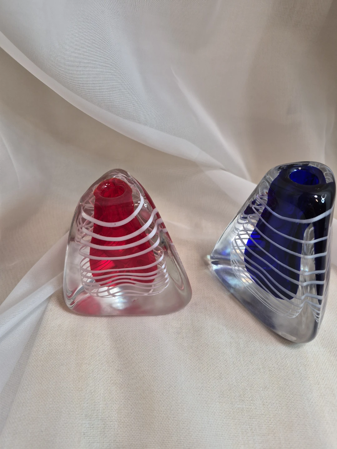 Pair of Art Glass Perfume Bottles... - photo 3