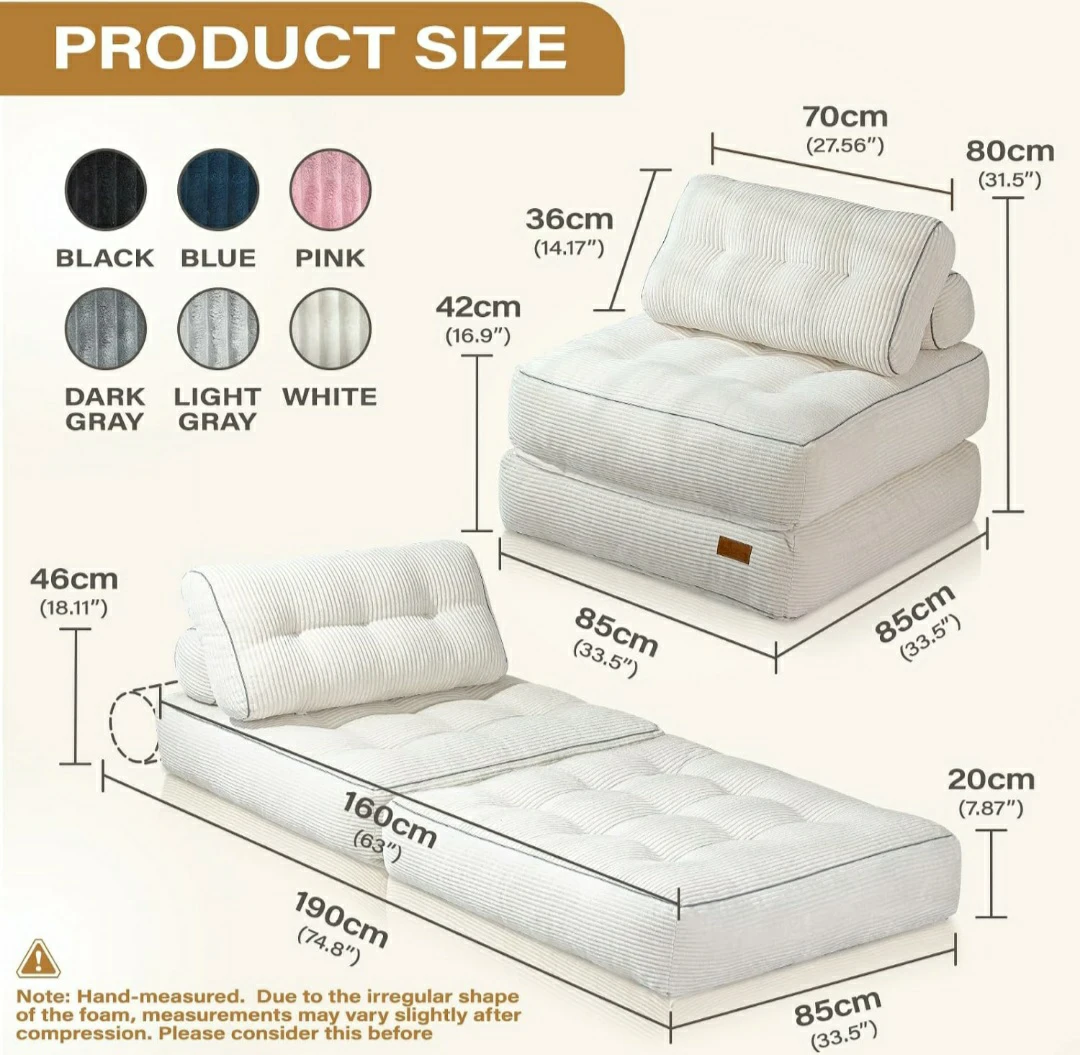 Comfortable Couch Bed Chair Sofa Lounge with Ergonomic Design - photo 2