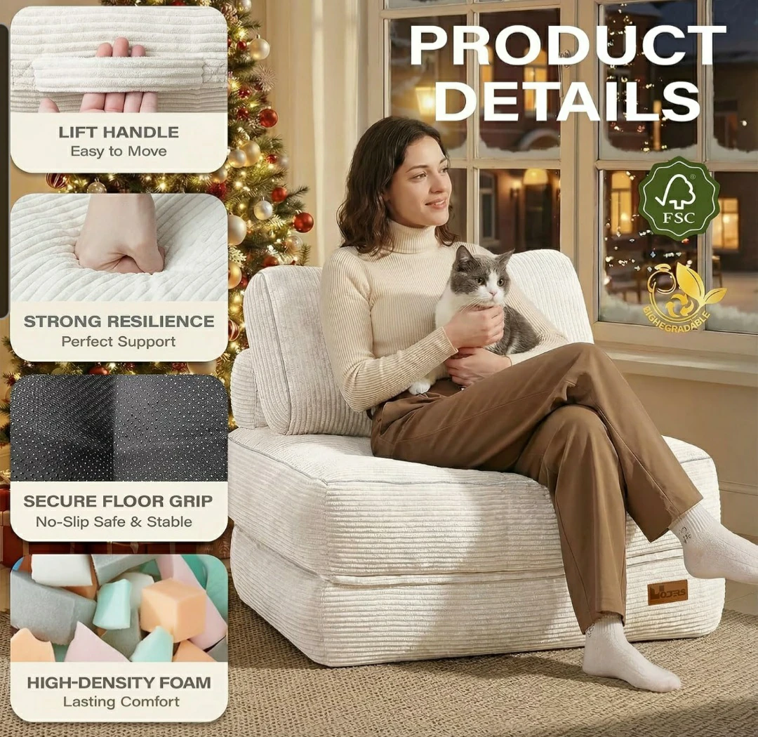 Comfortable Couch Bed Chair Sofa Lounge with Ergonomic Design - photo 4