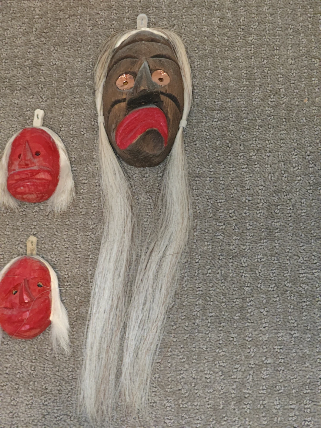 Vintage Hand-Carved Pacific Northwest Coast Style Wooden Masks - photo 5