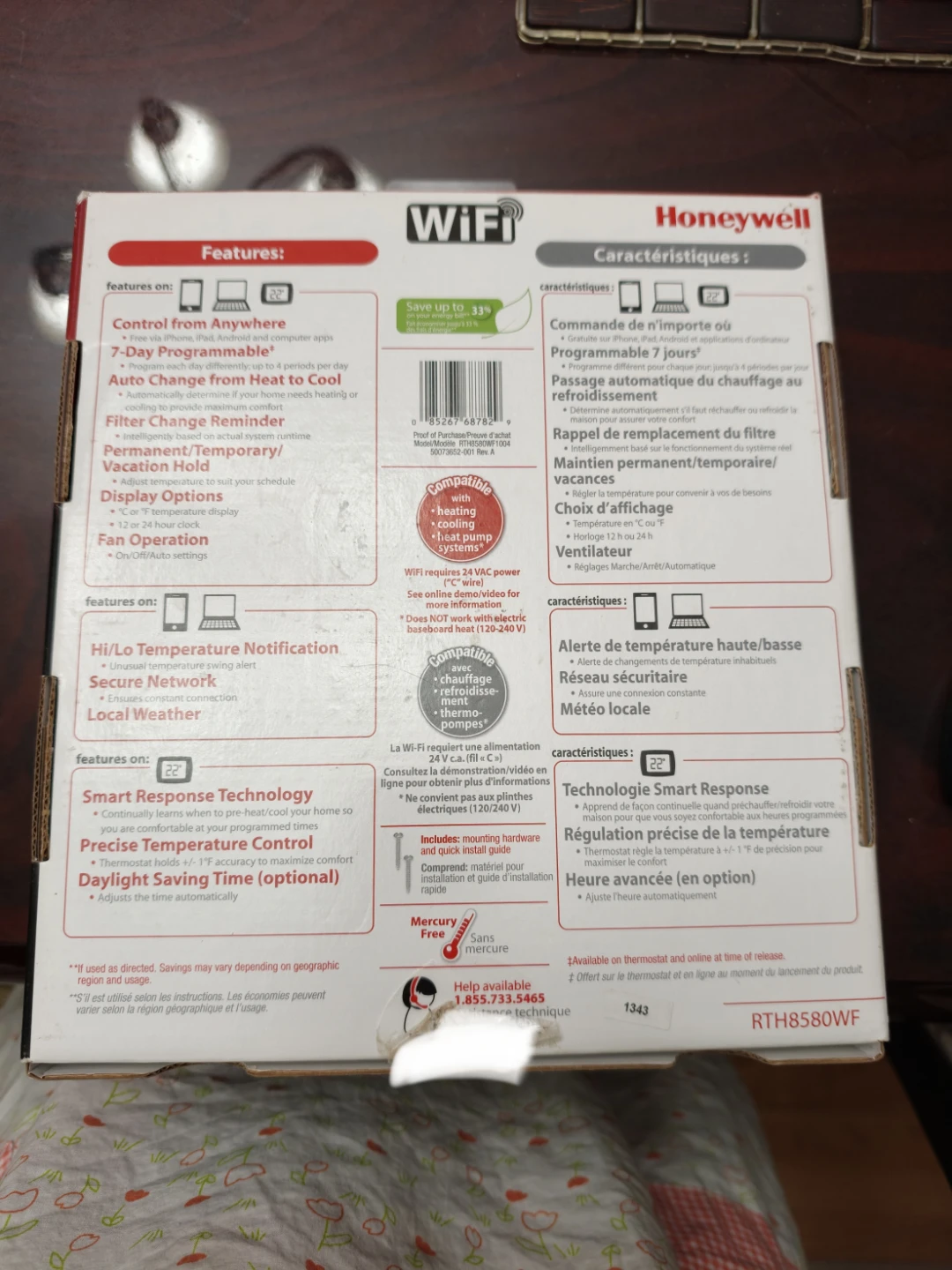 Honeywell WIFI  programmable thermostat - photo 3