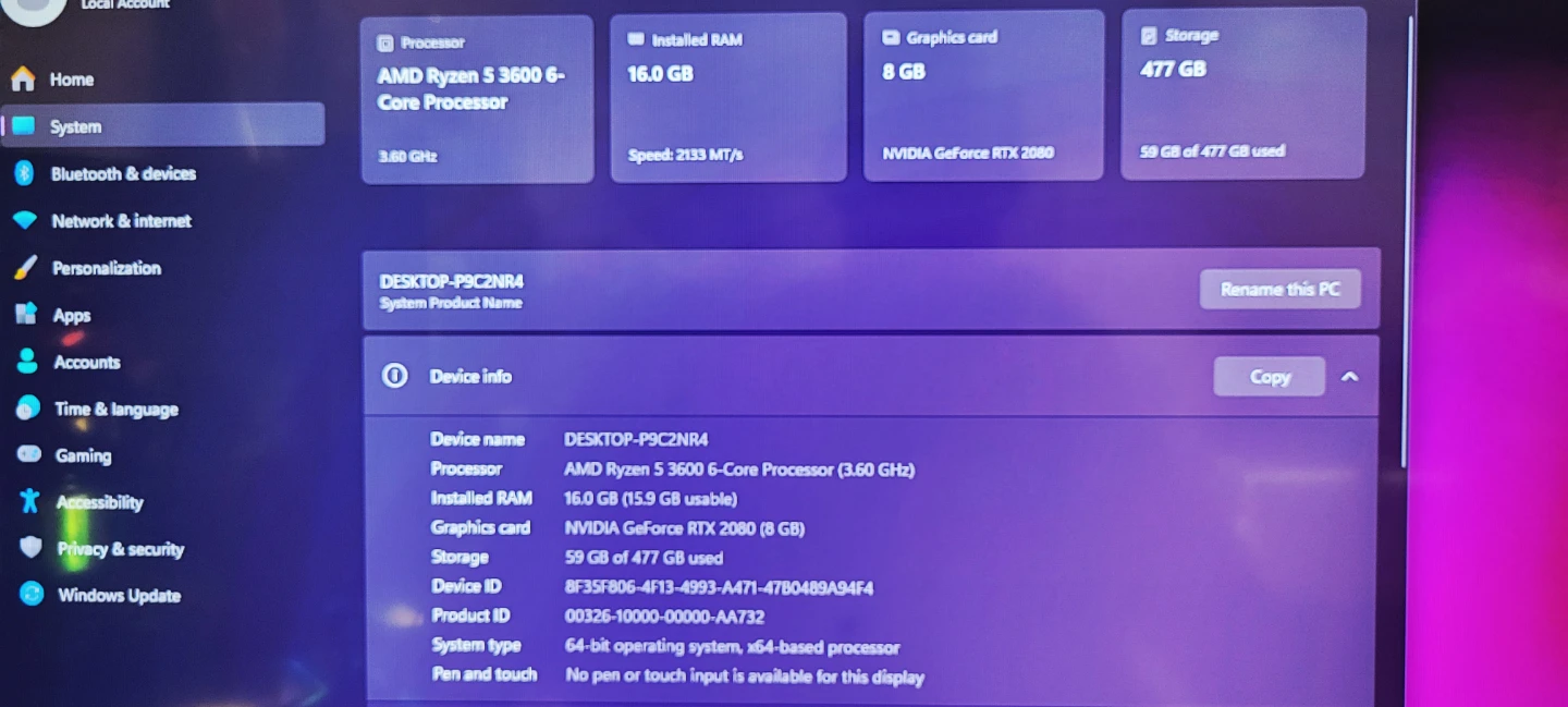 Custom Gaming PC - Ryzen 5 3600, RTX 2080, 16GB RAM - photo 5