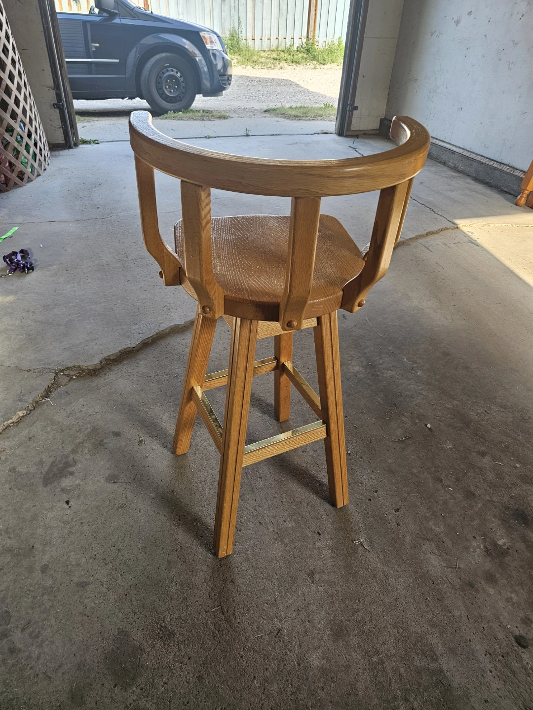 Wooden Swivel Bar Stool - photo 2