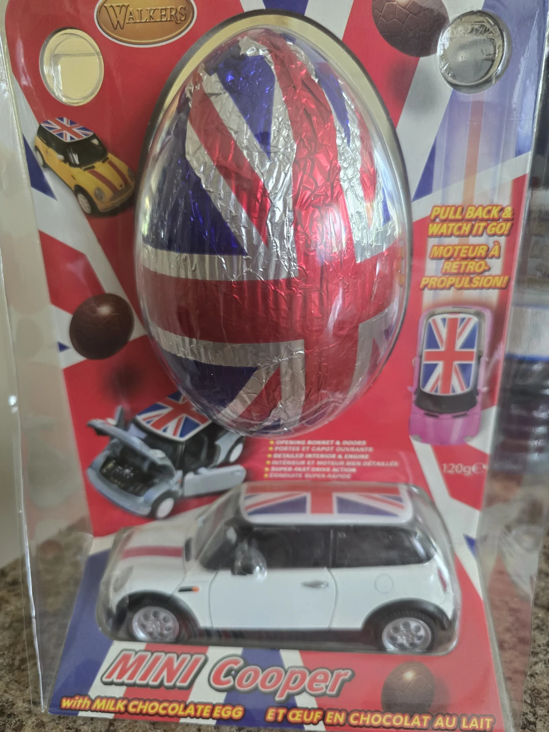 Walkers Mini Cooper Milk Chocolate Egg with Toy Car