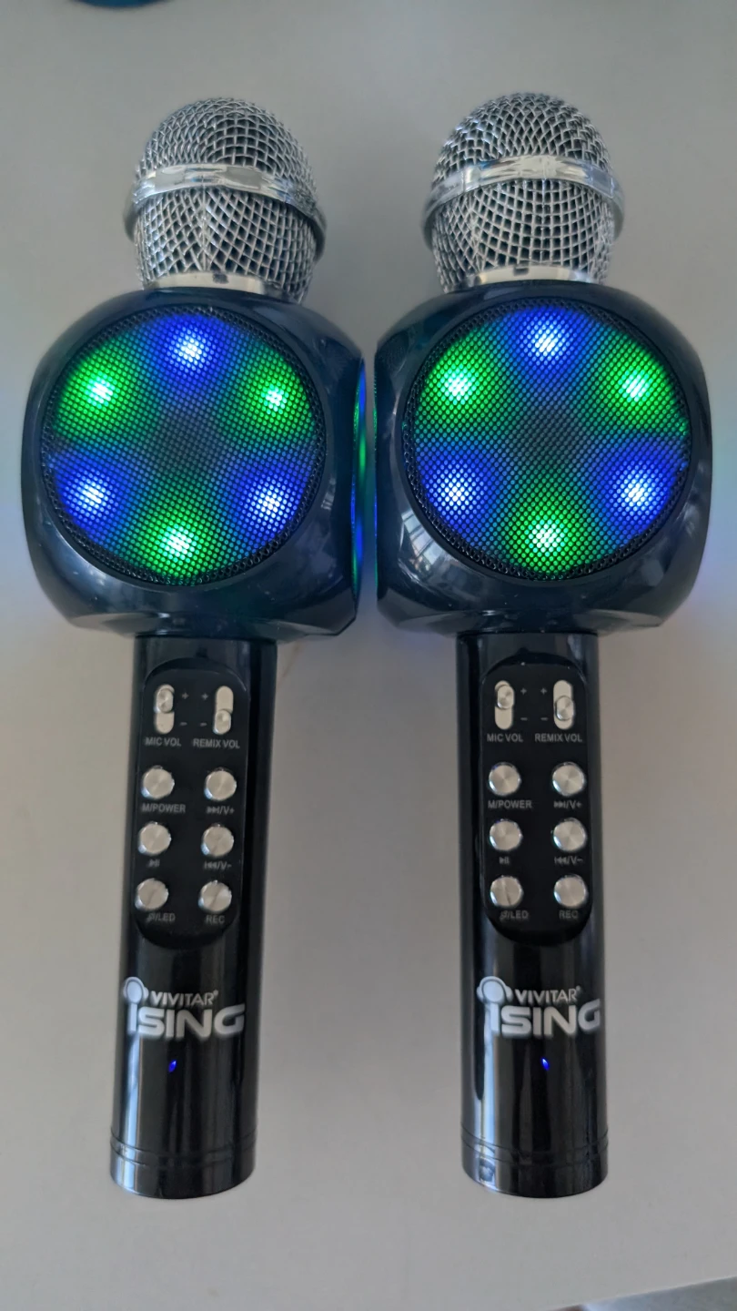 Vivitar Sing Karaoke Microphones with Lights - Set of 2