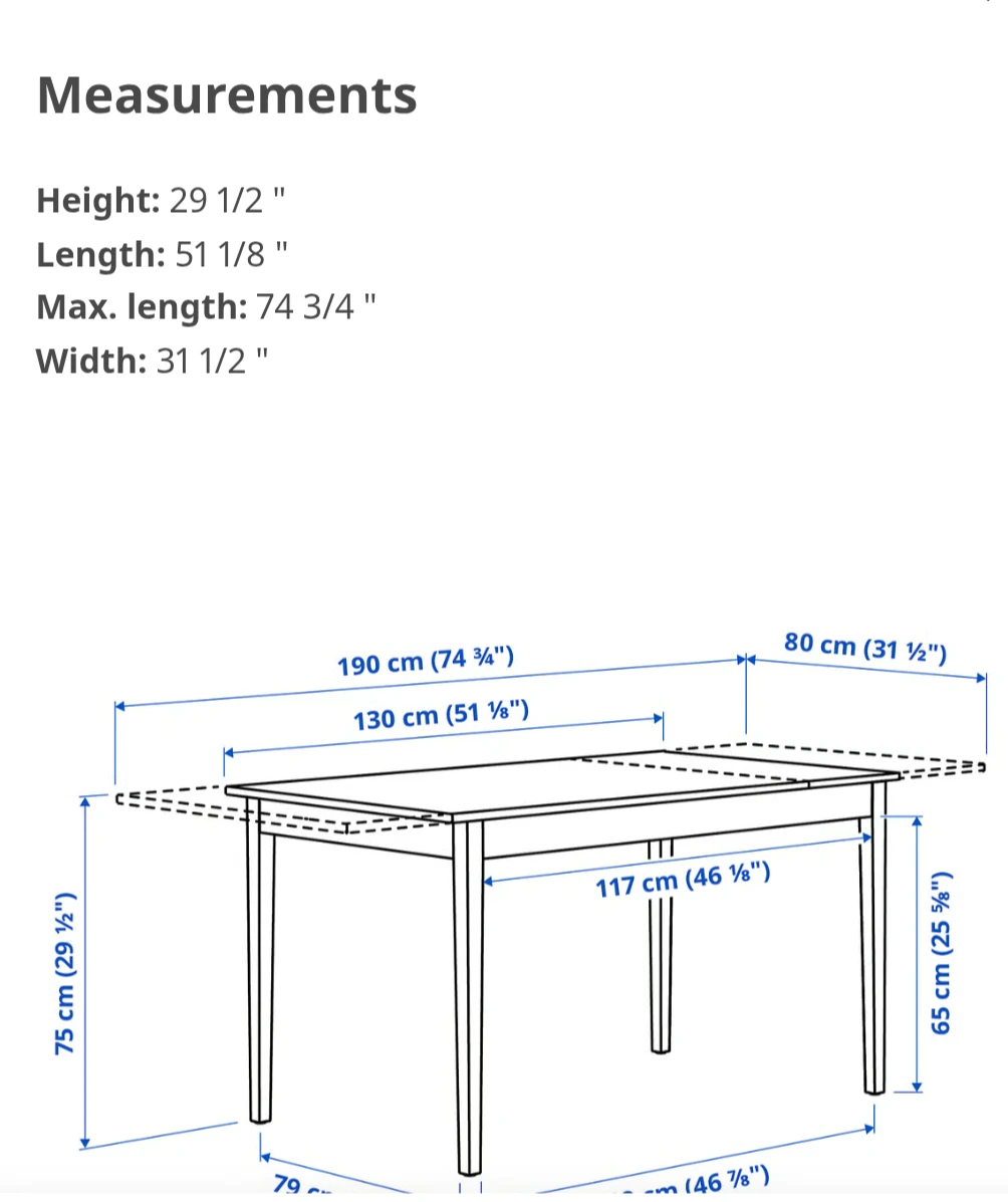 Ikea Extendable Table & 4 Chairs - photo 2